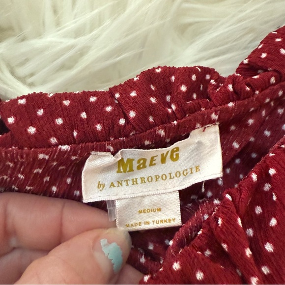 ANTHRO MAEVE Rita One Shoulder Ruffle Trim Top - Picture 3 of 3